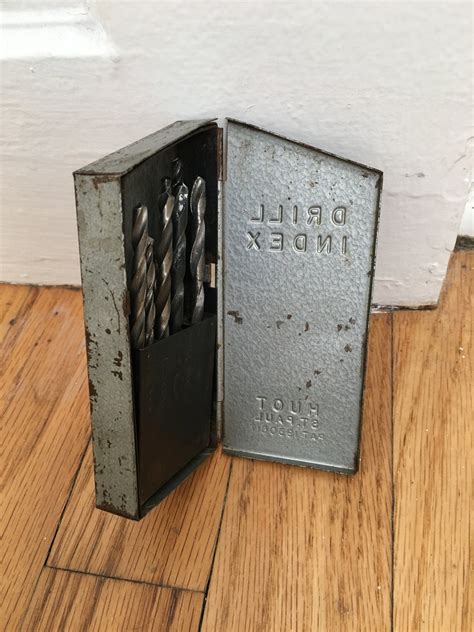 vintage drill index metal box no 29|Vintage Drill Index .